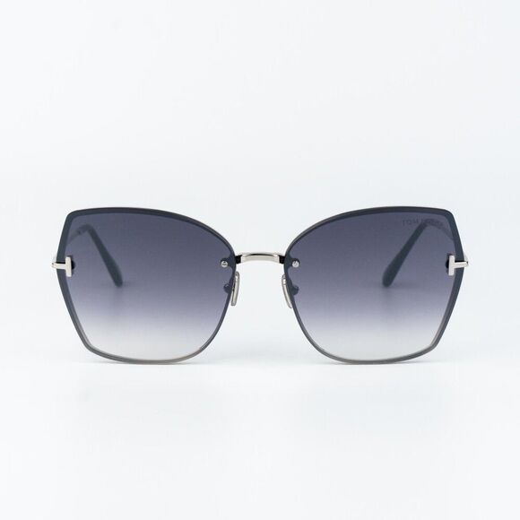 Tom Ford NICKIE-02 Women Sunglasses Palladium Smoke Mirror Butterfly FT1107 16C main image 4
